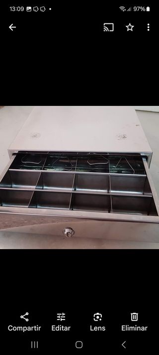 Cajón de acero para caja registradora con cerradur