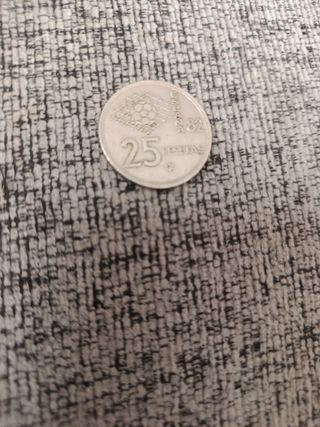 Moneda 25 Pesetas Mundial Fútbol 82