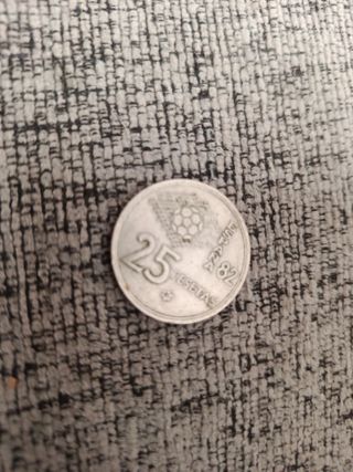 Moneda 25 Pesetas Mundial Fútbol 82