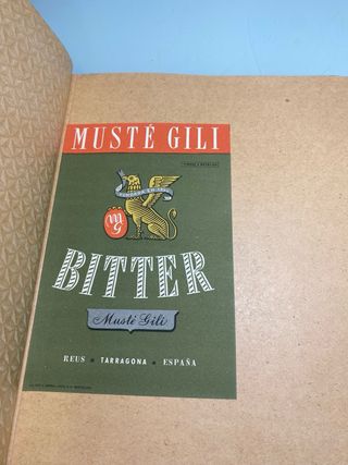 Álbum etiquetas antiguas bebidas Musté Gili Reus