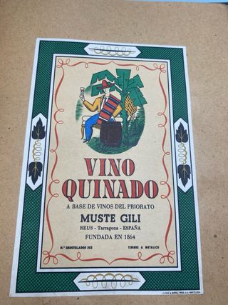 Álbum etiquetas antiguas bebidas Musté Gili Reus