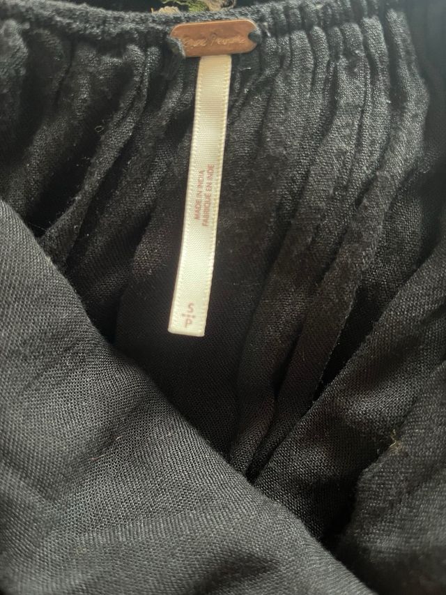 Vestido Free People Negro Manga Larga