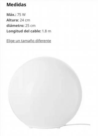 LÁMPARA DE MESA MODELO FADO DE IKEA