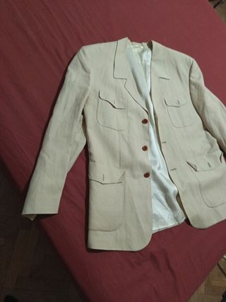 Americana hombre beige