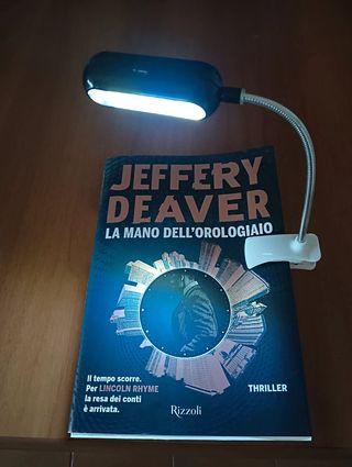 Lampada da lettura portatile con clip