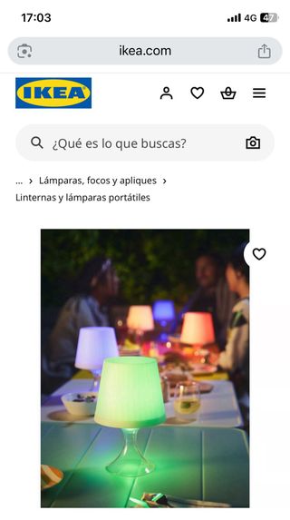 Lámpara de mesa Ikea color azul