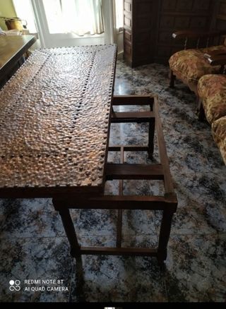Mesita de centro metal y madera