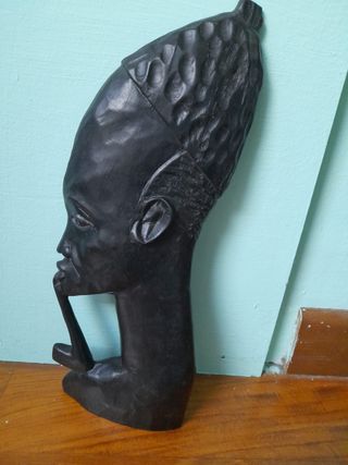 Coppia maschere etniche ebano