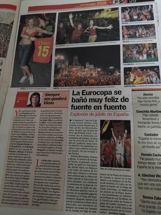 Periodico de España campeón de eurocopa 2008