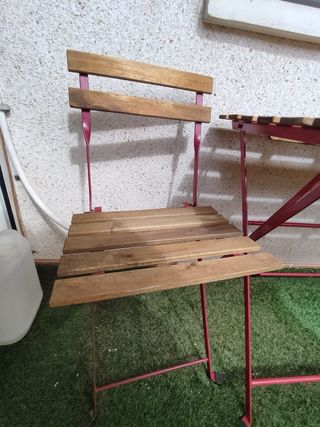 Conjunto Mesa y Sillas Balcón Madera