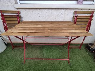 Conjunto Mesa y Sillas Balcón Madera