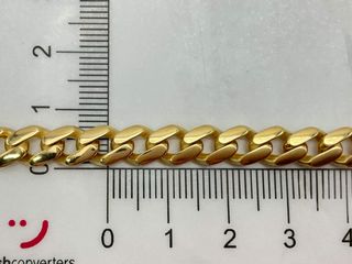 cadena oro 18k con circonita 23cm