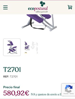 Silla masaje/terapia plegable Ecopostural.