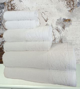 Jogo de Toalhas de Banho 6 Peças 550gr/m2, branco