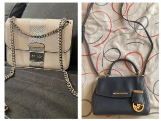 2 Bolsos Michael Kors Originales Beige/Plata azul