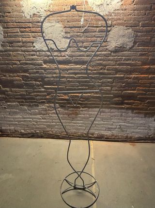 Maniquí de cuerpo entero plateado Vintage año 1988