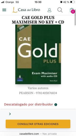 CAE Gold Plus Exam Maximiser audio CD