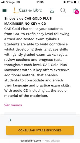 CAE Gold Plus Exam Maximiser audio CD
