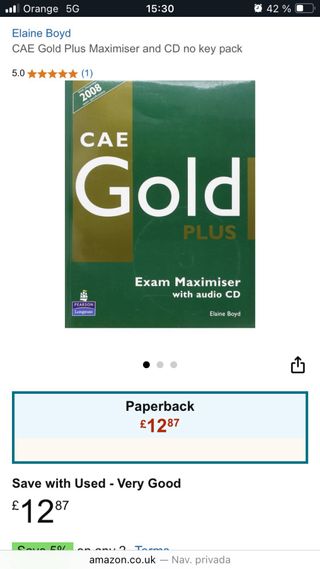 CAE Gold Plus Exam Maximiser audio CD
