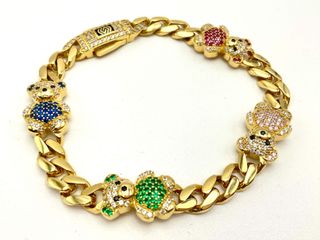 pulsera oro 18k con circonita