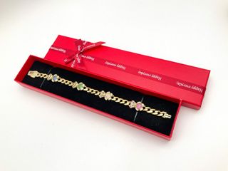 pulsera oro 18k con circonita