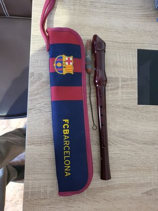 Flauta dulce con funda FC Barcelona