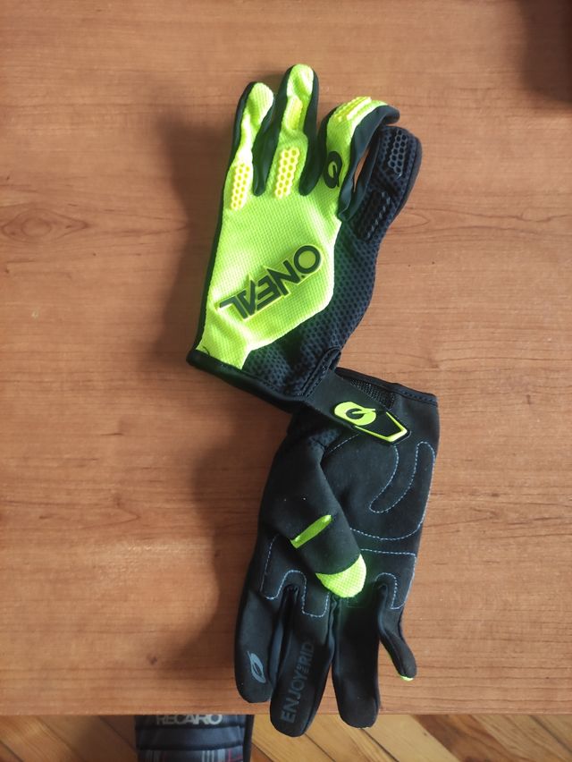 Guantes Motocross ONEAL, un solo uso Neón y Negro