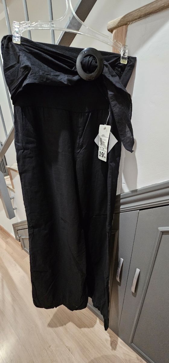 Pantalón ancho negro Kiabi Talla M