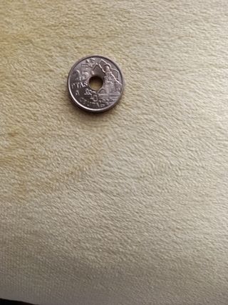Moneda 25 Pesetas 1998 dorada 