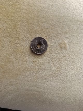 Moneda 25 Pesetas 1998 dorada 