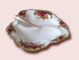 Royal Albert Bandejas aperitivos y Platillo Rosas