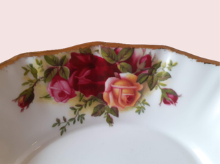 Royal Albert Bandejas aperitivos y Platillo Rosas