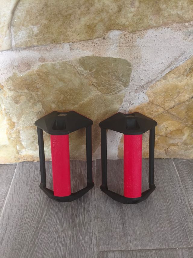 Agarres para flexiones rojos y negros