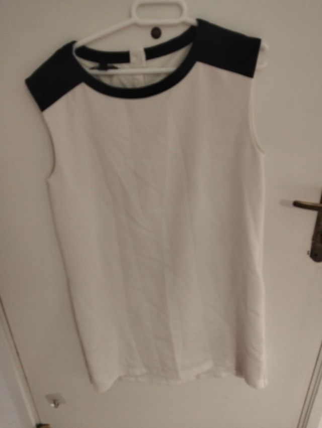 Vestido Mango Negro y Blanco Talla M