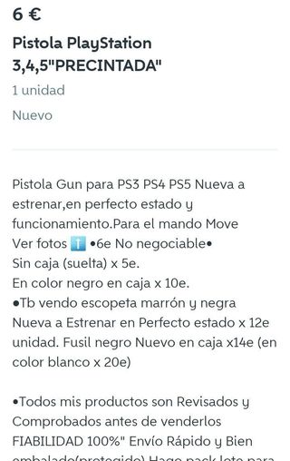 Oferta.NUEVO.Fusil y Pistola PS3-4-5 