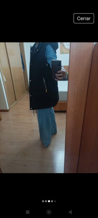 Abrigo Chaleco  Zara negro