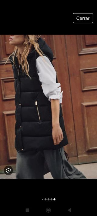 Abrigo Chaleco  Zara negro