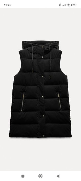 Abrigo Chaleco  Zara negro