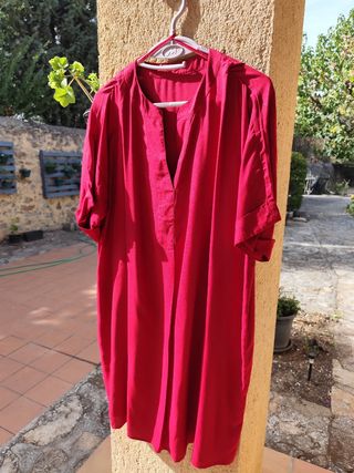 Vestido rojo vino talla 42