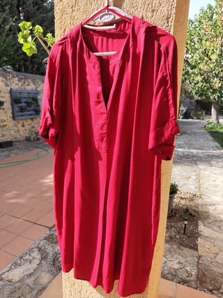 Vestido rojo vino talla 42