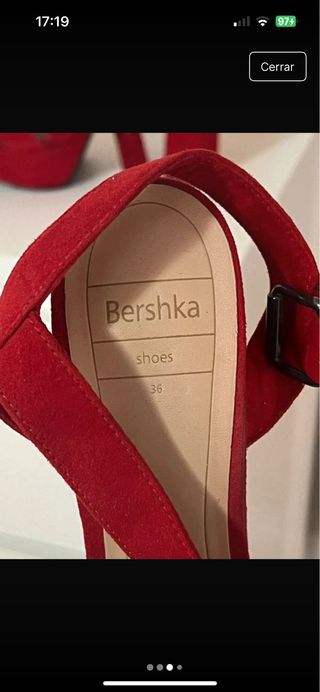 Zapatos de tacón Bershka rojos