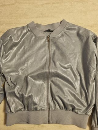 Giacca bambina argento