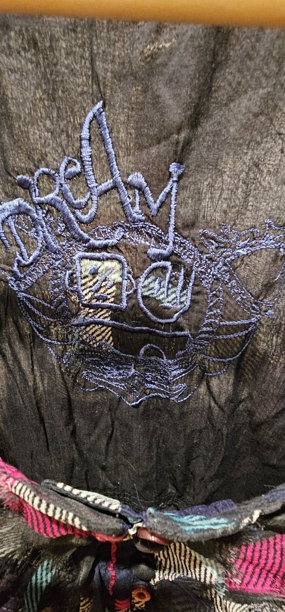 Vestido gasa estampado desigual