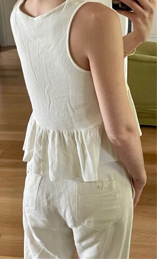 Top Boho Zara Blanco Talla S