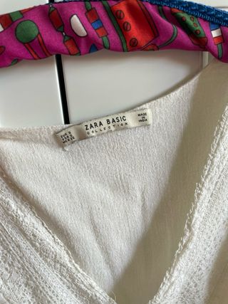 Top Boho Zara Blanco Talla S