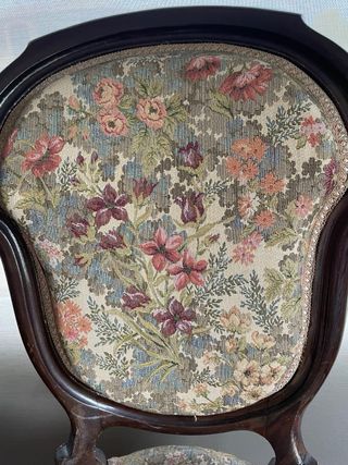 Sofá y sillas isabelino caoba