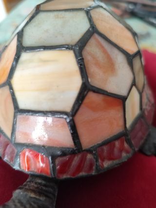 Lámpara Tortuga Tiffany Cristal y Metal