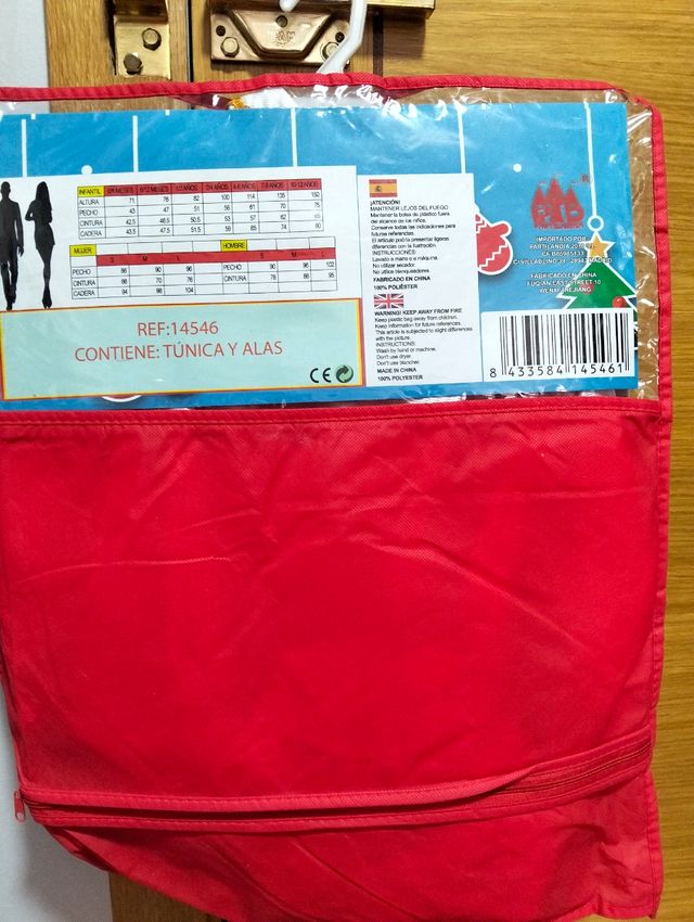 Fantasia de anjo tamanho 1/2 anos