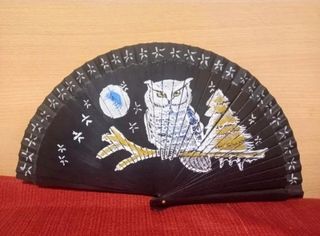 Abanico artesanal  búho