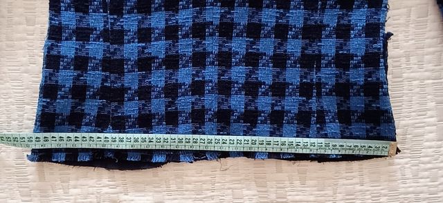 Chaqueta Tweed Azul y Negro Talla L